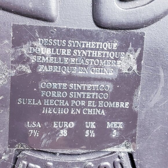 Vintage 90s y2k Bratz Brown Vegan Leather Chunky Heeled Pump Heel Size 7.5 - Picture 11 of 11